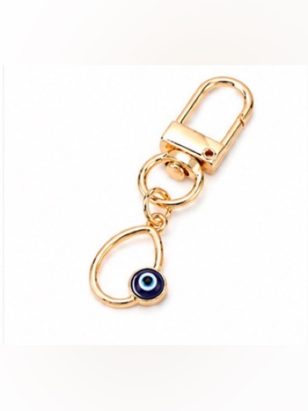 🌈 Mini Gold Evil Eye Moon & Teardrop Keychains - Picture 2 of 3